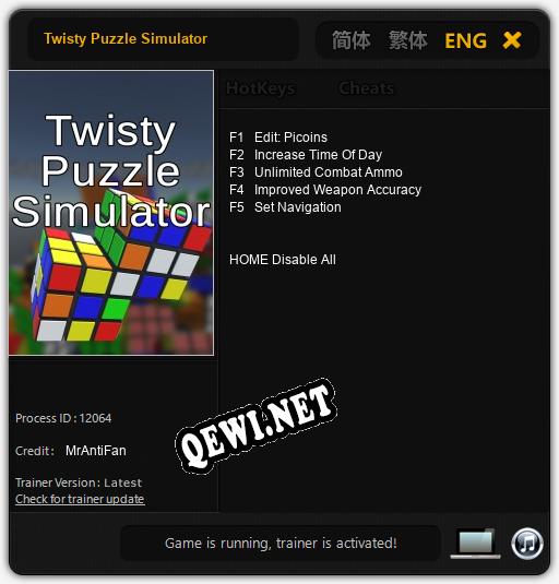 Трейнер для Twisty Puzzle Simulator [v1.0.9]