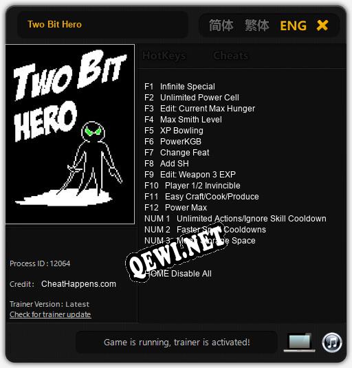 Two Bit Hero: Трейнер +15 [v1.2]