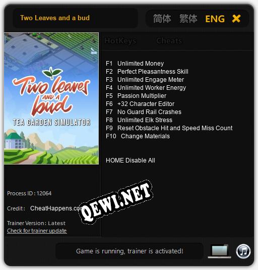 Two Leaves and a bud: ТРЕЙНЕР И ЧИТЫ (V1.0.77)