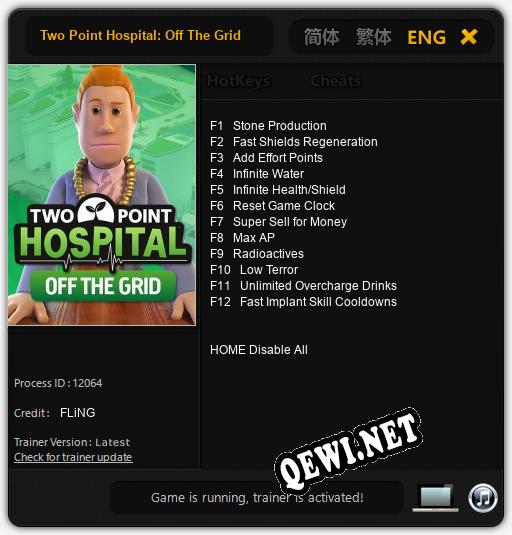 Two Point Hospital: Off The Grid: Читы, Трейнер +12 [FLiNG]