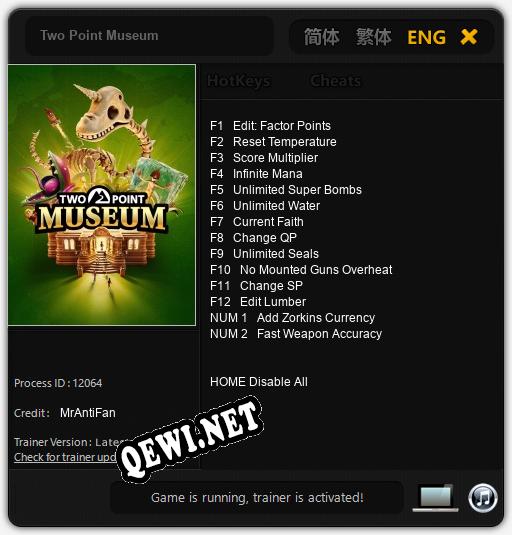 Two Point Museum: ТРЕЙНЕР И ЧИТЫ (V1.0.50)