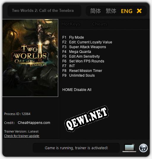 Two Worlds 2: Call of the Tenebrae: Читы, Трейнер +9 [CheatHappens.com]