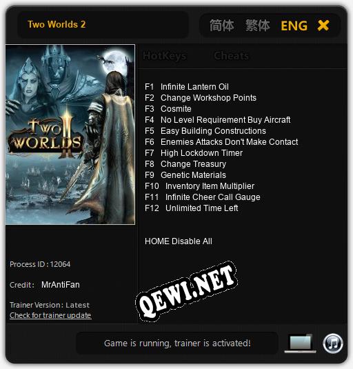 Two Worlds 2: Читы, Трейнер +12 [MrAntiFan]