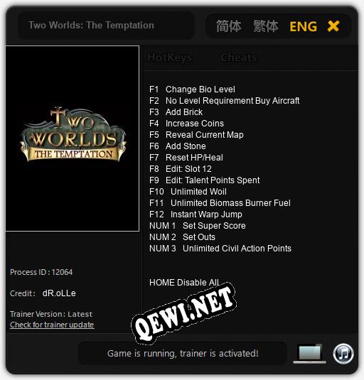Two Worlds: The Temptation: Трейнер +15 [v1.5]