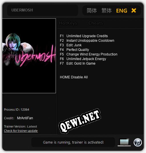 UBERMOSH: Трейнер +7 [v1.3]