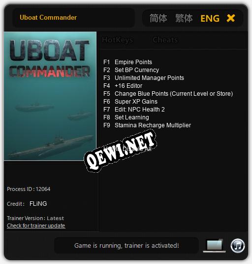 Uboat Commander: Читы, Трейнер +9 [FLiNG]