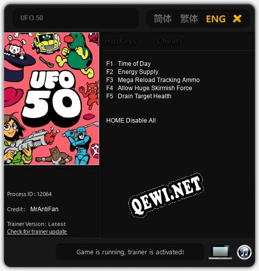 UFO 50: Трейнер +5 [v1.7]