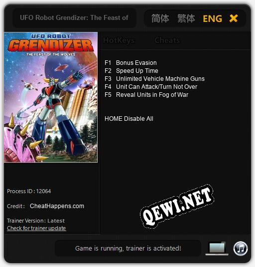 UFO Robot Grendizer: The Feast of the Wolves: ТРЕЙНЕР И ЧИТЫ (V1.0.28)