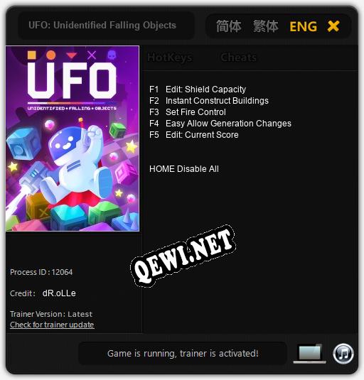 UFO: Unidentified Falling Objects: ТРЕЙНЕР И ЧИТЫ (V1.0.83)