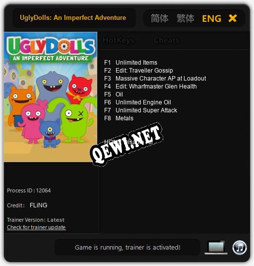 UglyDolls: An Imperfect Adventure: ТРЕЙНЕР И ЧИТЫ (V1.0.57)