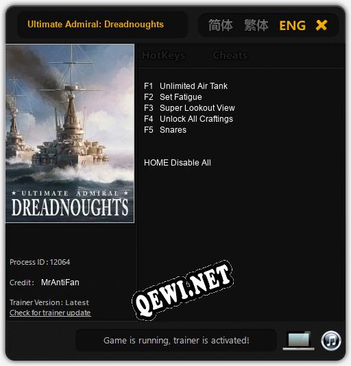 Ultimate Admiral: Dreadnoughts: ТРЕЙНЕР И ЧИТЫ (V1.0.75)