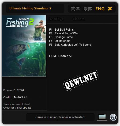 Ultimate Fishing Simulator 2: Читы, Трейнер +5 [MrAntiFan]