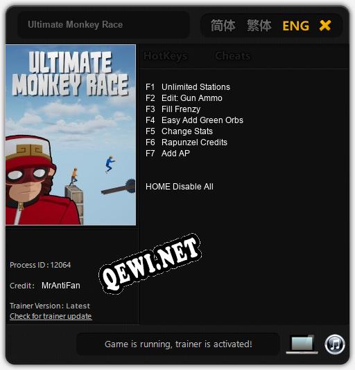 Ultimate Monkey Race: Трейнер +7 [v1.2]