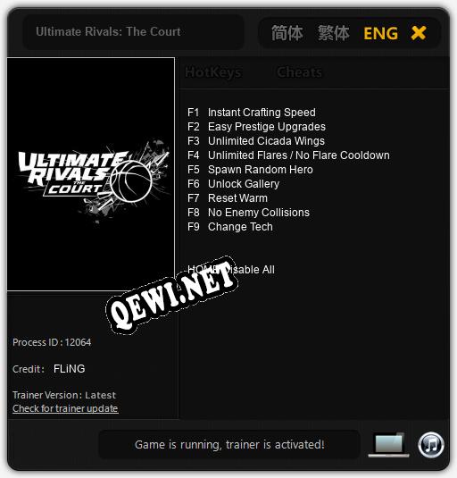 Ultimate Rivals: The Court: Трейнер +9 [v1.6]