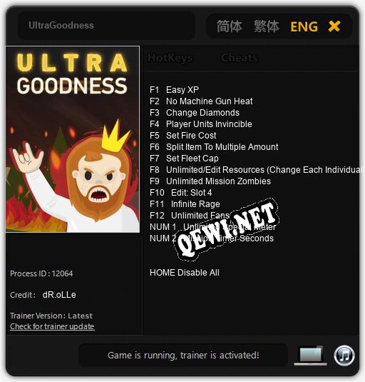 UltraGoodness: Читы, Трейнер +14 [dR.oLLe]