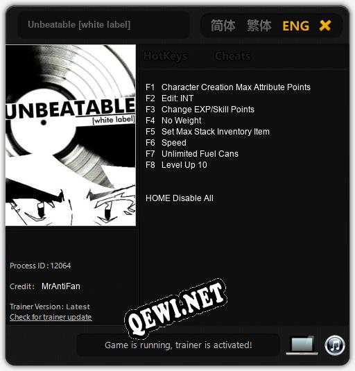 Трейнер для Unbeatable [white label] [v1.0.4]
