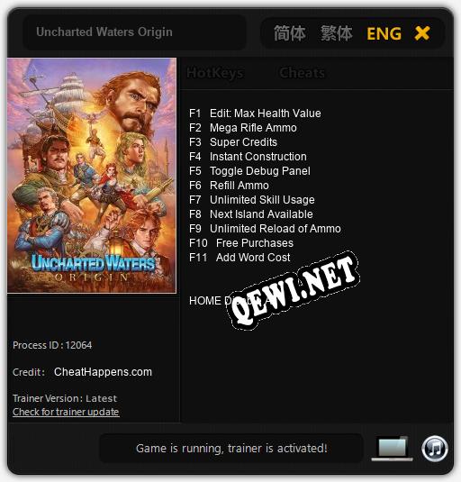 Uncharted Waters Origin: ТРЕЙНЕР И ЧИТЫ (V1.0.18)