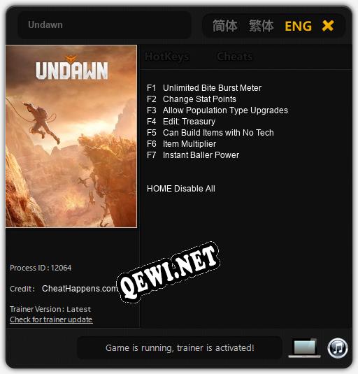Undawn: Трейнер +7 [v1.3]
