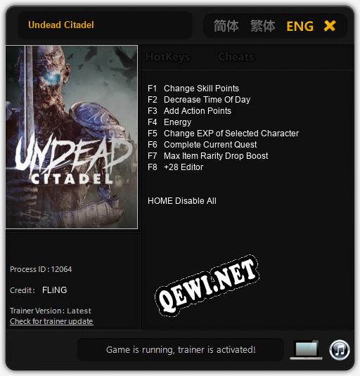 Трейнер для Undead Citadel [v1.0.5]