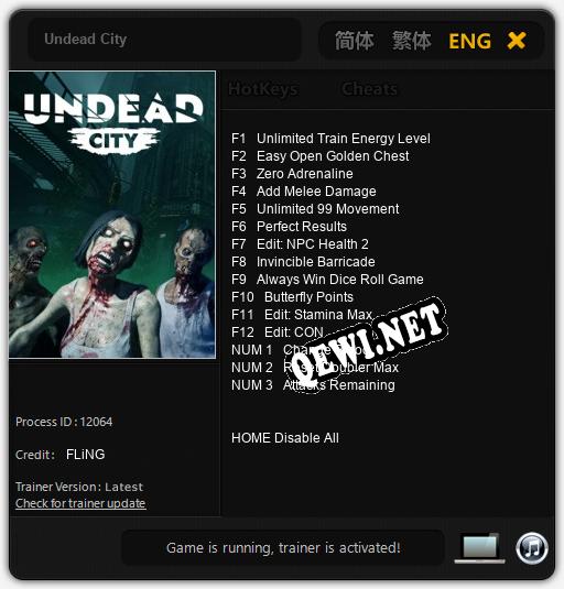 Undead City: Читы, Трейнер +15 [FLiNG]