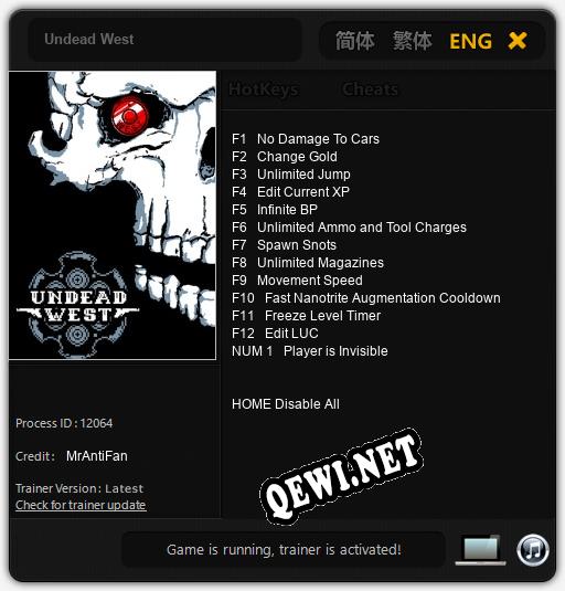 Undead West: Трейнер +13 [v1.3]