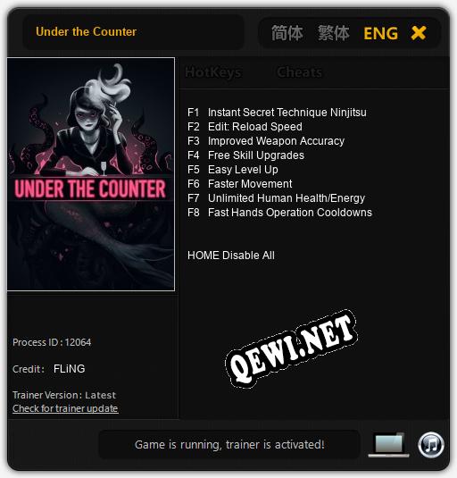 Under the Counter: ТРЕЙНЕР И ЧИТЫ (V1.0.64)