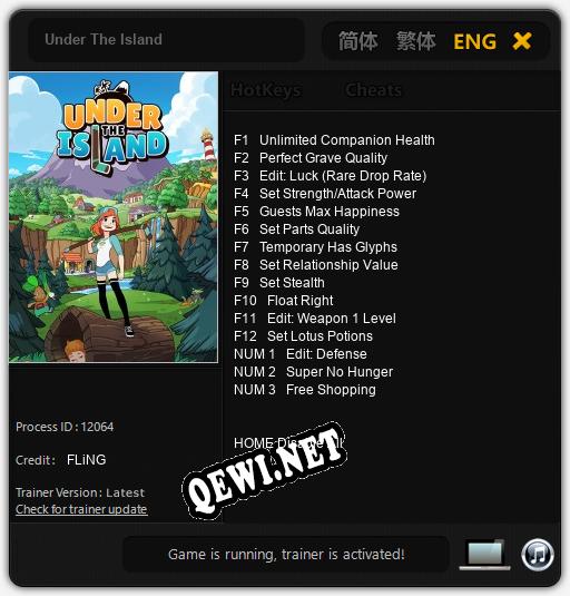 Трейнер для Under The Island [v1.0.2]