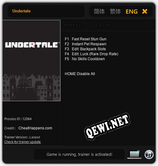 Трейнер для Undertale [v1.0.4]