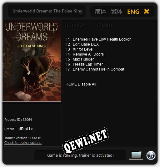Underworld Dreams: The False King: Трейнер +7 [v1.5]