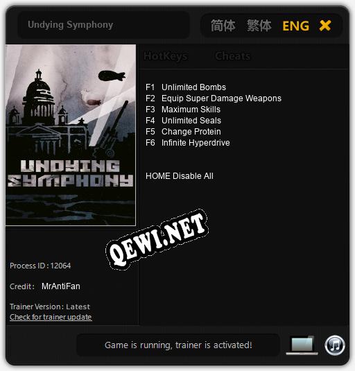 Undying Symphony: ТРЕЙНЕР И ЧИТЫ (V1.0.50)