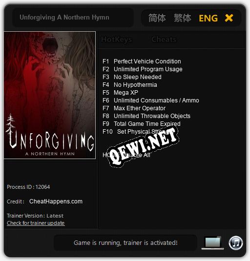 Трейнер для Unforgiving A Northern Hymn [v1.0.9]
