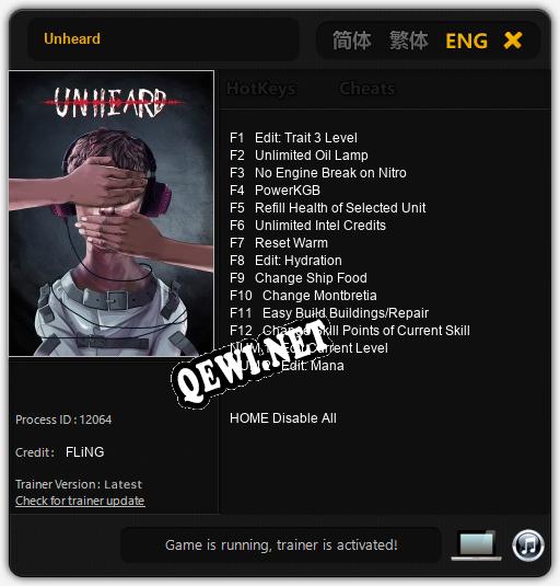 Unheard: ТРЕЙНЕР И ЧИТЫ (V1.0.34)