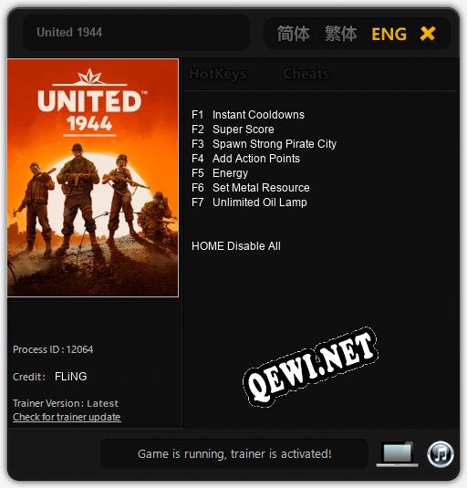 Трейнер для United 1944 [v1.0.9]