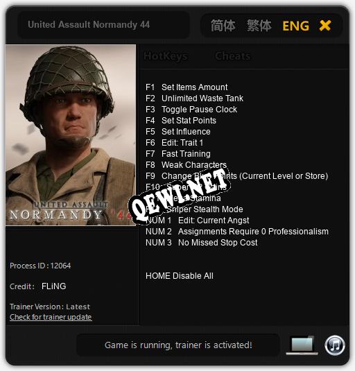 United Assault Normandy 44: Трейнер +15 [v1.3]