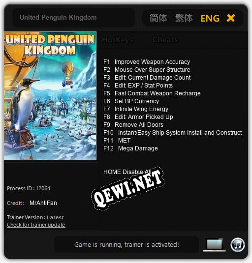 Трейнер для United Penguin Kingdom [v1.0.8]
