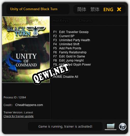 Unity of Command Black Turn: ТРЕЙНЕР И ЧИТЫ (V1.0.27)