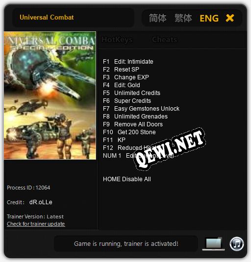 Universal Combat: ТРЕЙНЕР И ЧИТЫ (V1.0.8)