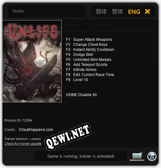 Трейнер для Unlife [v1.0.8]