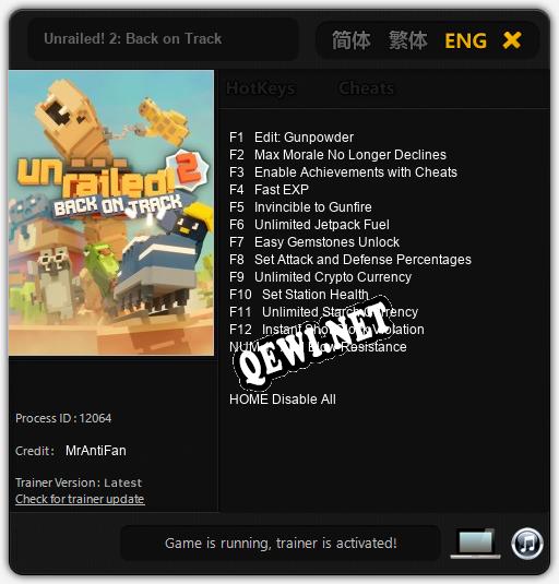 Unrailed! 2: Back on Track: Читы, Трейнер +13 [MrAntiFan]