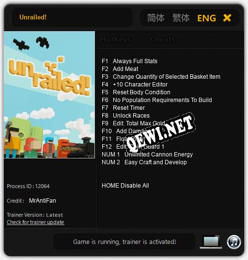 Unrailed!: Читы, Трейнер +14 [MrAntiFan]