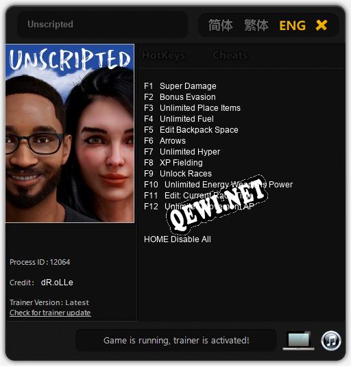 Unscripted: ТРЕЙНЕР И ЧИТЫ (V1.0.77)