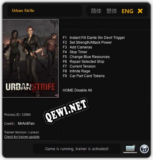 Трейнер для Urban Strife [v1.0.2]