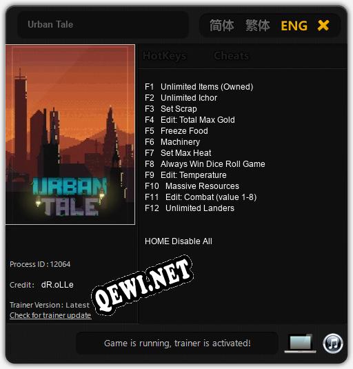 Urban Tale: ТРЕЙНЕР И ЧИТЫ (V1.0.45)