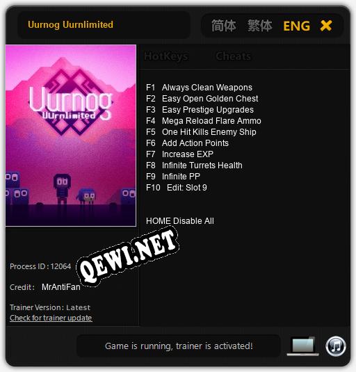 Uurnog Uurnlimited: ТРЕЙНЕР И ЧИТЫ (V1.0.78)