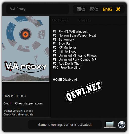 V.A Proxy: Трейнер +10 [v1.7]