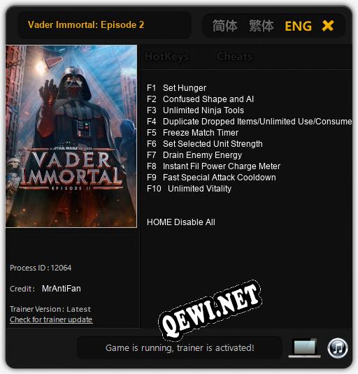 Vader Immortal: Episode 2: Читы, Трейнер +10 [MrAntiFan]