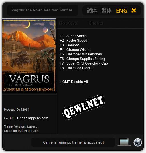 Vagrus The Riven Realms: Sunfire and Moonshadow: Читы, Трейнер +8 [CheatHappens.com]