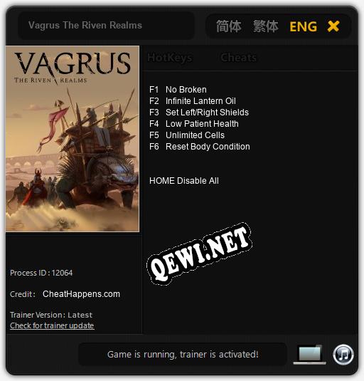 Vagrus: The Riven Realms: Читы, Трейнер +13 [CheatHappens.com]