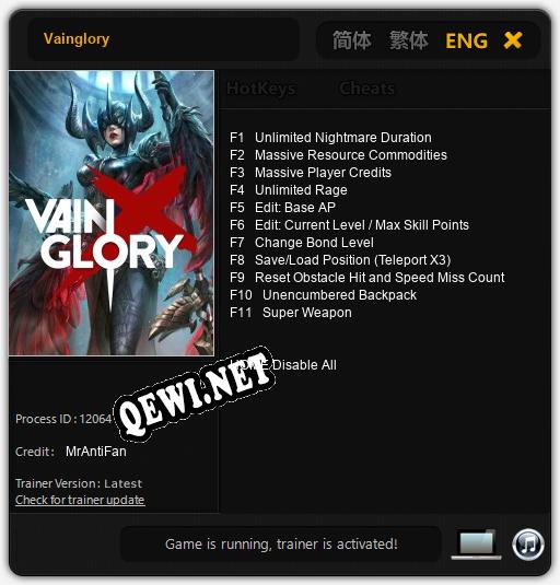 Vainglory: Трейнер +11 [v1.8]