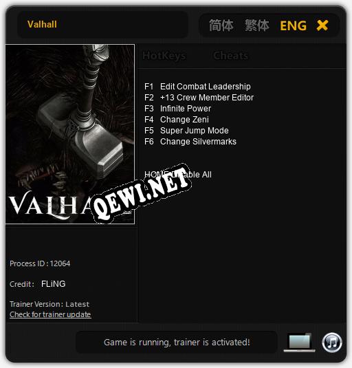 Трейнер для Valhall [v1.0.7]